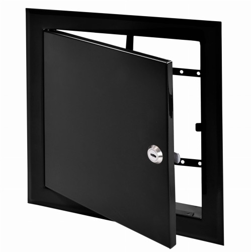 Drzwiczki rewizyjne 15x15 czarne matowe zamek