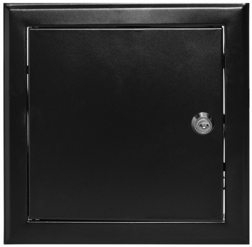 Drzwiczki rewizyjne 15x15 czarne matowe zamek