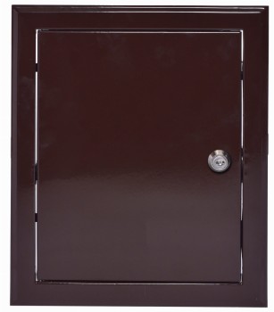 Drzwiczki rewizyjne 15x20 brązowe zamek 