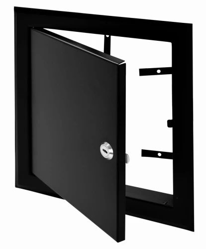 Drzwiczki rewizyjne 15x15 czarne połysk zamek