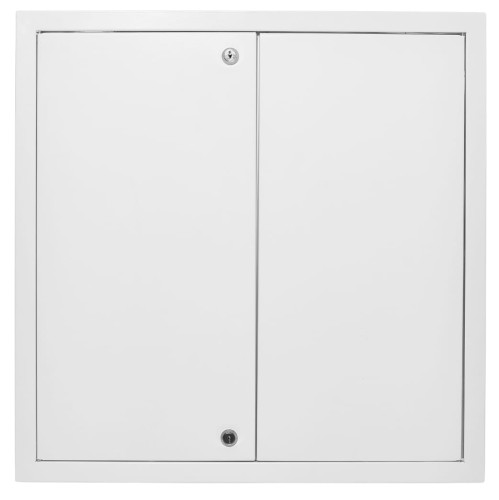 Drzwiczki rewizyjne 100x100 białe zamek dwuskrzydłowe
