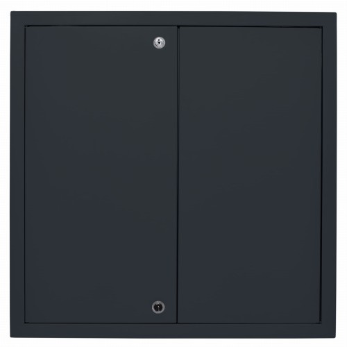 Drzwiczki rewizyjne 100x100 antracyt zamek dwuskrzydłowe