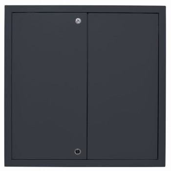 Drzwiczki rewizyjne 100x100 grafit zamek dwuskrzydłowe 