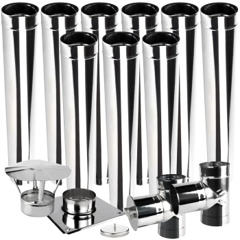 Wkład kominowy jednościenny KJ fi 160 9 mb kwasoodporny