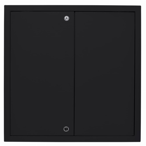 Drzwiczki rewizyjne 100x100 czarne zamek dwuskrzydłowe
