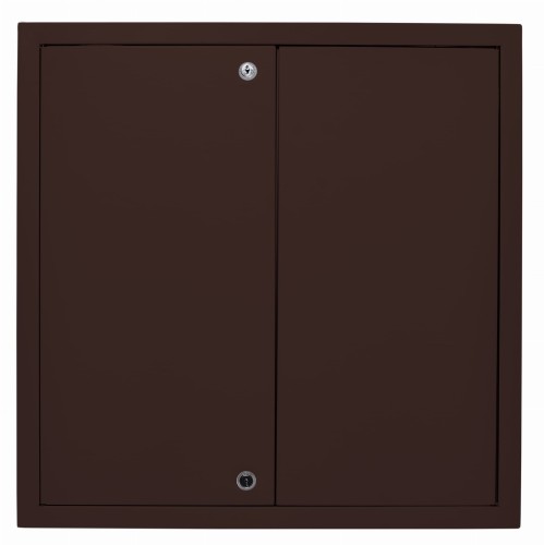 Drzwiczki rewizyjne 50x60 brązowe zamek dwuskrzydłowe