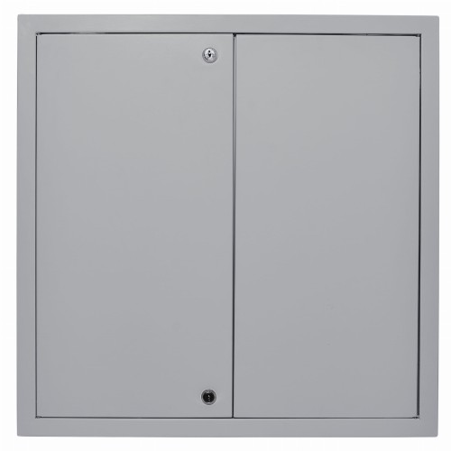 Drzwiczki rewizyjne 50x60 szare zamek dwuskrzydłowe