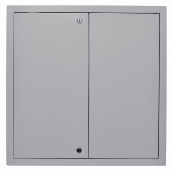 Drzwiczki rewizyjne 90x90 szare zamek dwuskrzydłowe 