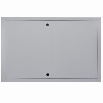 Drzwiczki rewizyjne 60x50 szare zamek dwuskrzydłowe 