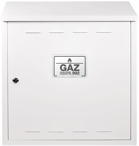 Szafka gazowa 50x40x25 biała bez pleców z dnem