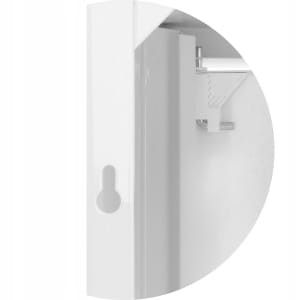 Szafka gazowa 50x40x25 biała bez pleców z dnem