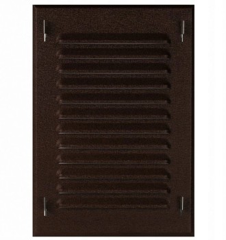 Kratka wentylacyjna MTK 14x21 brązowa skośna z ramką