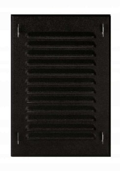Kratka wentylacyjna MTK 10x14 czarna skośna z ramką