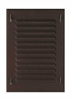 Kratka wentylacyjna MTK 10x14 brązowa skośna z ramką