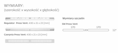 Nawiewnik okienny Vents Pressvent