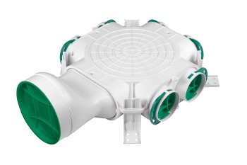 Skrzynka rozdzielcza z przyłączem bocznym fi 125 6x75 Awenta VCB125-6 