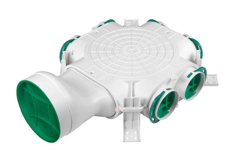 Skrzynka rozdzielcza z przyłączem bocznym fi 125 6x75 Awenta VCB125-6