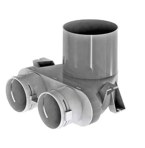 Skrzynka rozprężna do rekuperacji fi 125 2x75 FlexiVents 0812125/75x2