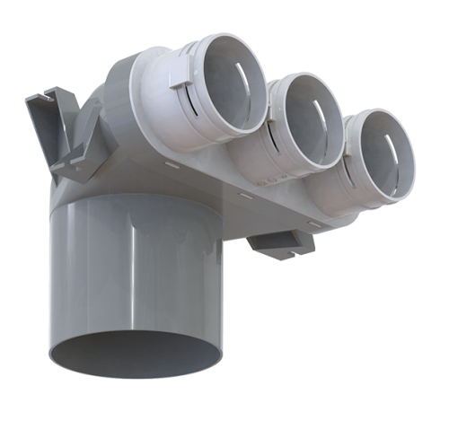 Skrzynka rozprężna do rekuperacji fi 125 3x75 FlexiVents 0812125/75x3