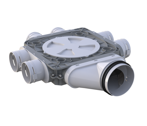 Skrzynka rozdzielcza przelotowa do rekuperacji fi 125 6x75 FlexiVents 1051125/75x6