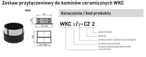 Wkładka do kominów ceramicznych fi 150/250 Darco SPK