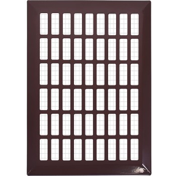 Kratka wentylacyjna 14x21 brązowa prosta EWS