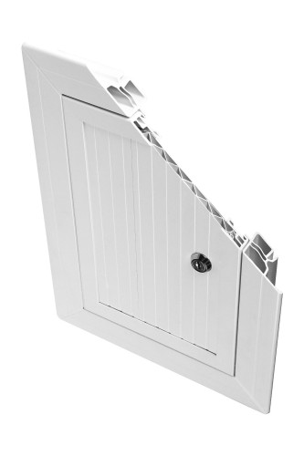 Maskownica komorowa PVC 60x60 biała zamek