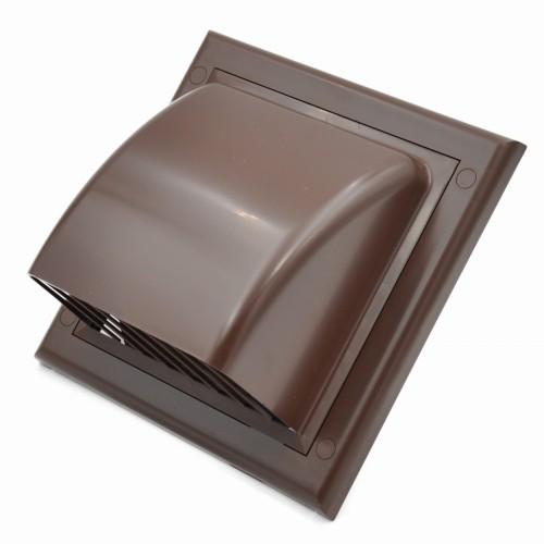 Kratka wentylacyjna z zaworem zwrotnym fi 100 brązowy