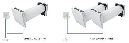 Rekuperator ścienny Blauberg Vento Eco2 A50-4 S11 Pro