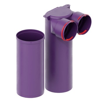 Skrzynka rozprężna z przedłużka fi 125 2x90 Max-Vent SR/PR/2x90/125