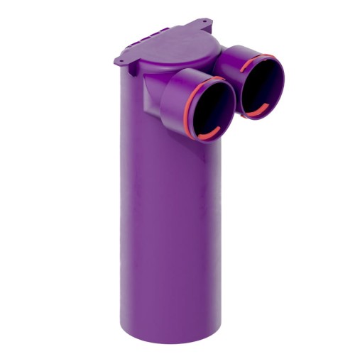 Skrzynka rozprężna z przedłużka fi 125 2x90 Max-Vent SR/PR/2x90/125