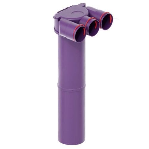 Skrzynka rozprężna z przedłużka fi 125 3x75 Max-Vent SR/PR/3x75/125