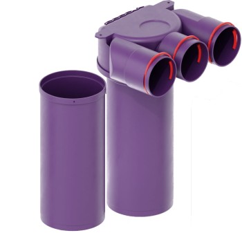 Skrzynka rozprężna z przedłużka fi 125 3x75 Max-Vent SR/PR/3x75/125