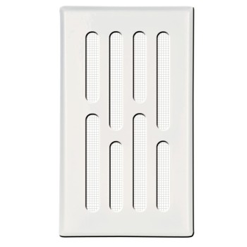 Kratka wentylacyjna 7x14 biała prosta