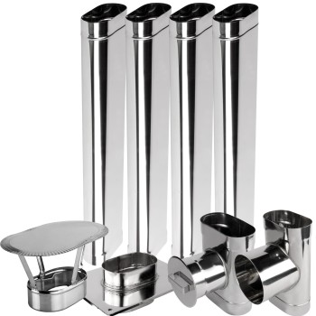 Wkład kominowy owalny kwasoodporny 100/200 4 mb