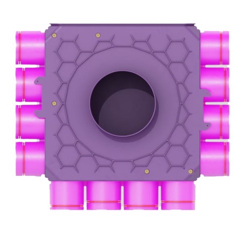Skrzynka rozdzielacza modułowa fi 160 12x75 Max-Vent ROZ/12x75/160