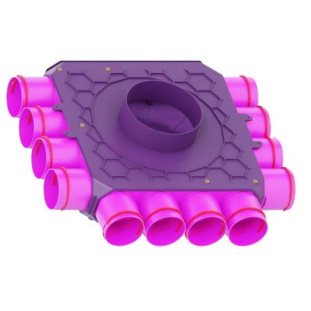 Skrzynka rozdzielcza  fi 200 12x75 jednomodułowa zamknięta Max-Vent