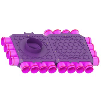 Skrzynka rozdzielcza fi 200 20x75 dwumodułowa zamknięta Max-Vent