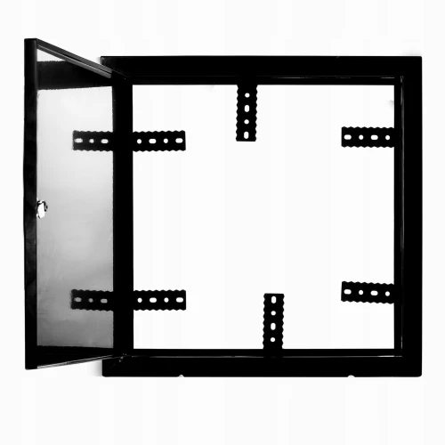Drzwiczki rewizyjne 90x90 czarne mat uchwyt