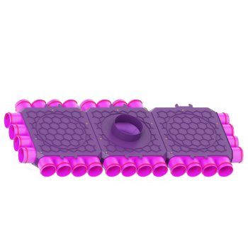 Skrzynka rozdzielcza fi 200 28x75 trzymodułowa zamknięta Max-Vent