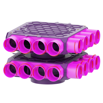 Skrzynka rozdzielcza fi 160 16x75 dwupoziomowa zamknięta Max-Vent