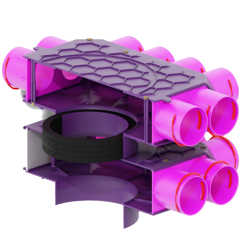 Skrzynka rozdzielacza modułowa fi 200 24x75 Max-Vent ROZ/DP/24x75/200