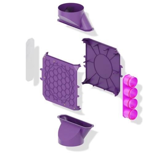 Skrzynka rozdzielacza modułowa fi 200 4x75 Max-Vent ROZ/DPP/7x75/200
