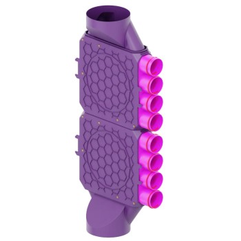 Skrzynka rozdzielcza fi 200 8x75 dwumodułowa przelotowa poprzeczna Max-Vent