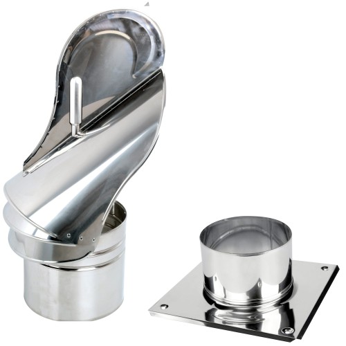 Strażak kominowy z łożyskiem fi 180 kwasoodporny z podstawą