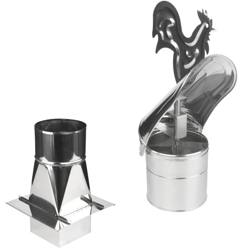 Strażak kominowy Kogut fi 200 kwasoodporny z przejściem 20x20