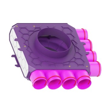 Skrzynka rozdzielcza fi 200 8x75 jednomodułowa przelotowa Max-Vent