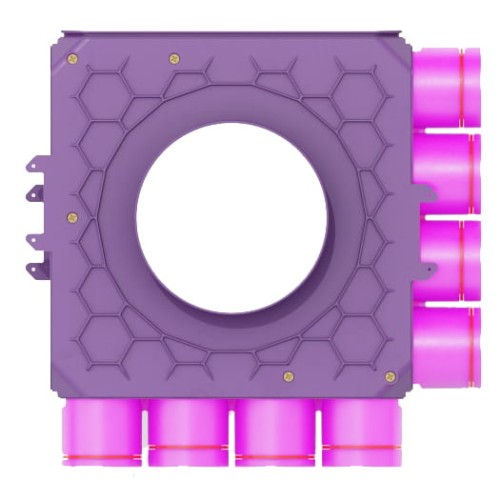 Skrzynka rozdzielcza fi 160 8x75 jednomodułowa, przelotowa Max-Vent