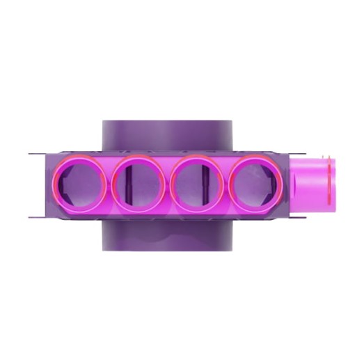 Skrzynka rozdzielcza fi 160 8x75 jednomodułowa, przelotowa Max-Vent