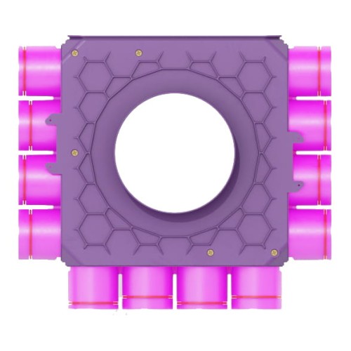 Skrzynka rozdzielcza fi 200 12x75 jednomodułowa, przelotowa Max-Vent